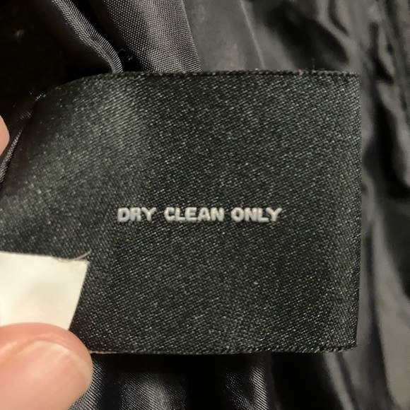 London Fog Black Pea Coat Wool Blend Tailored - Picture 5 of 7